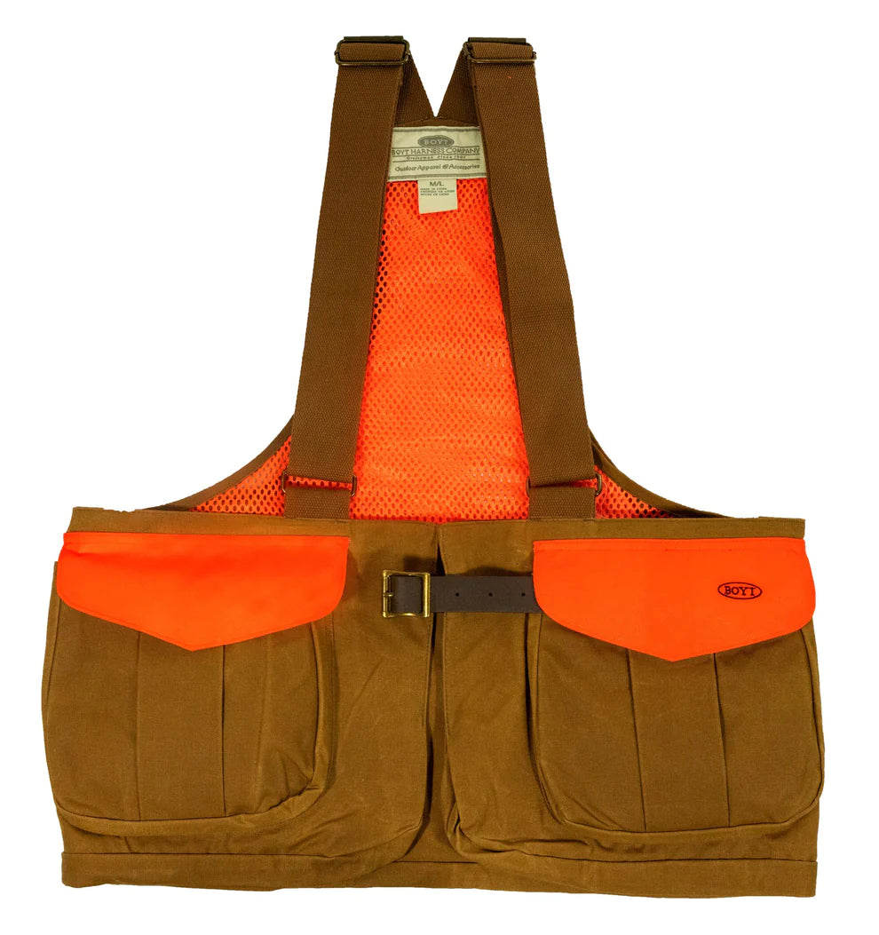 Boyt Harness Waxed Cotton Strap Vest with Mesh Back